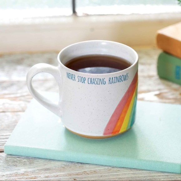 RAINBOW LOVE MUG Never Stop Chasing Rainbows Mug 16 oz Spectrum Designz 2020 - Picture 5 of 12